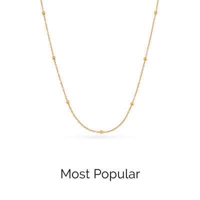 Fine Sphere Chain Necklace (Gold)