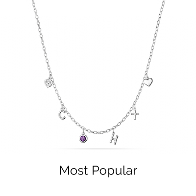 Made Mine Fine Charm Necklace (Silver)