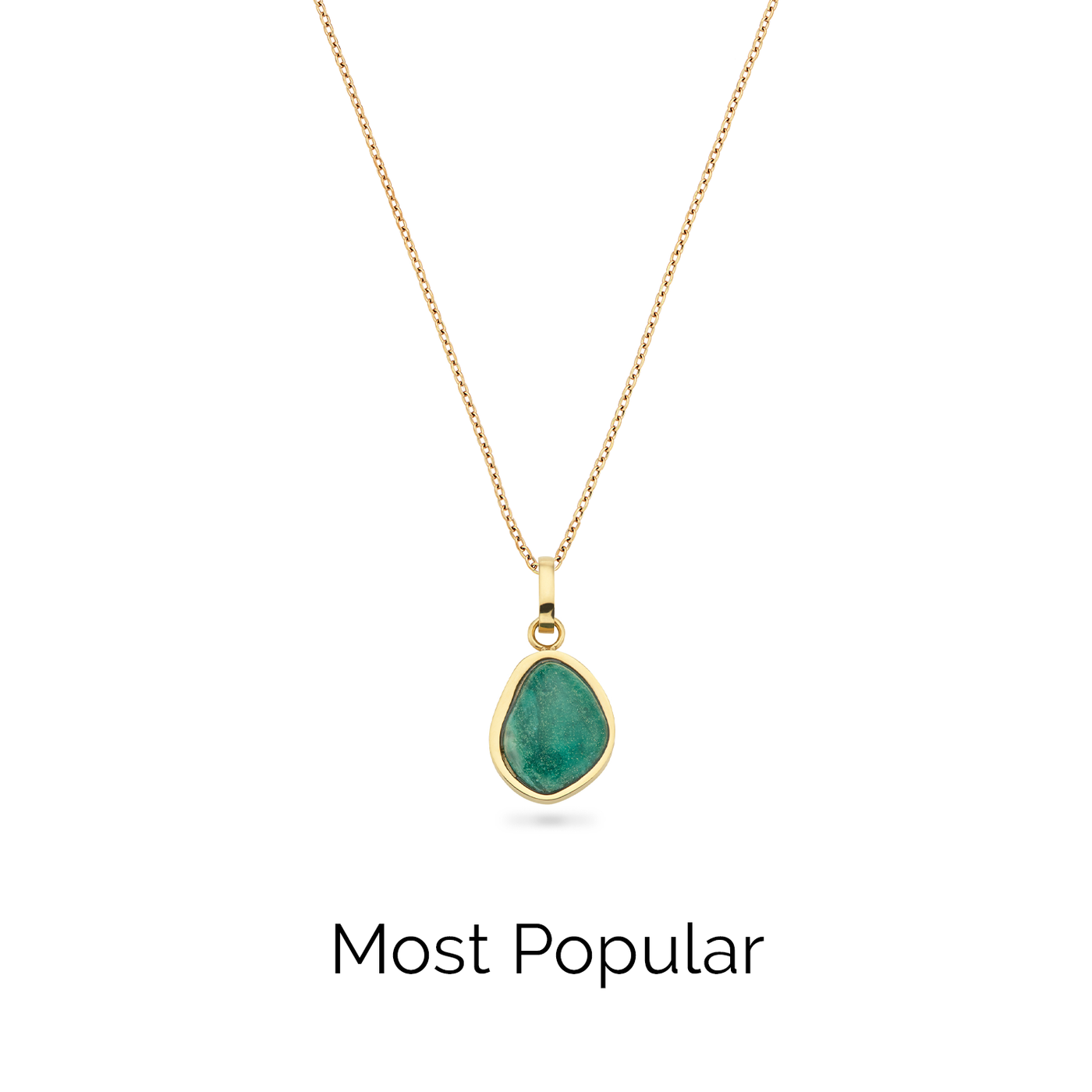 Jade Stone Necklace (Gold)