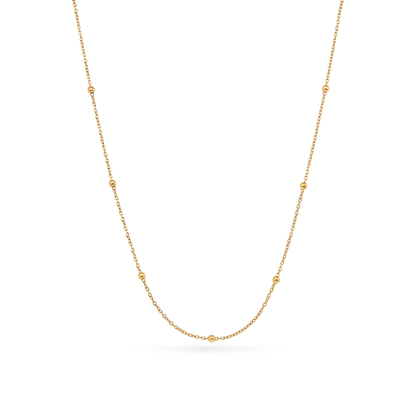 Fine Sphere Chain Necklace (Gold)