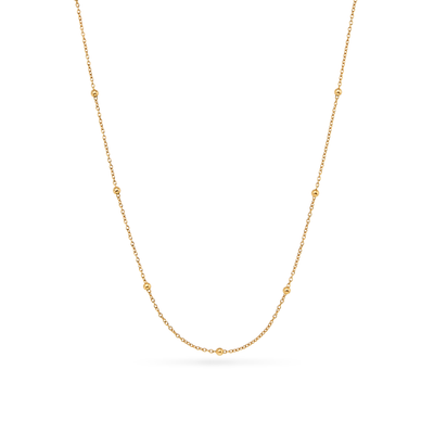 Fine Sphere Chain Necklace (Gold)