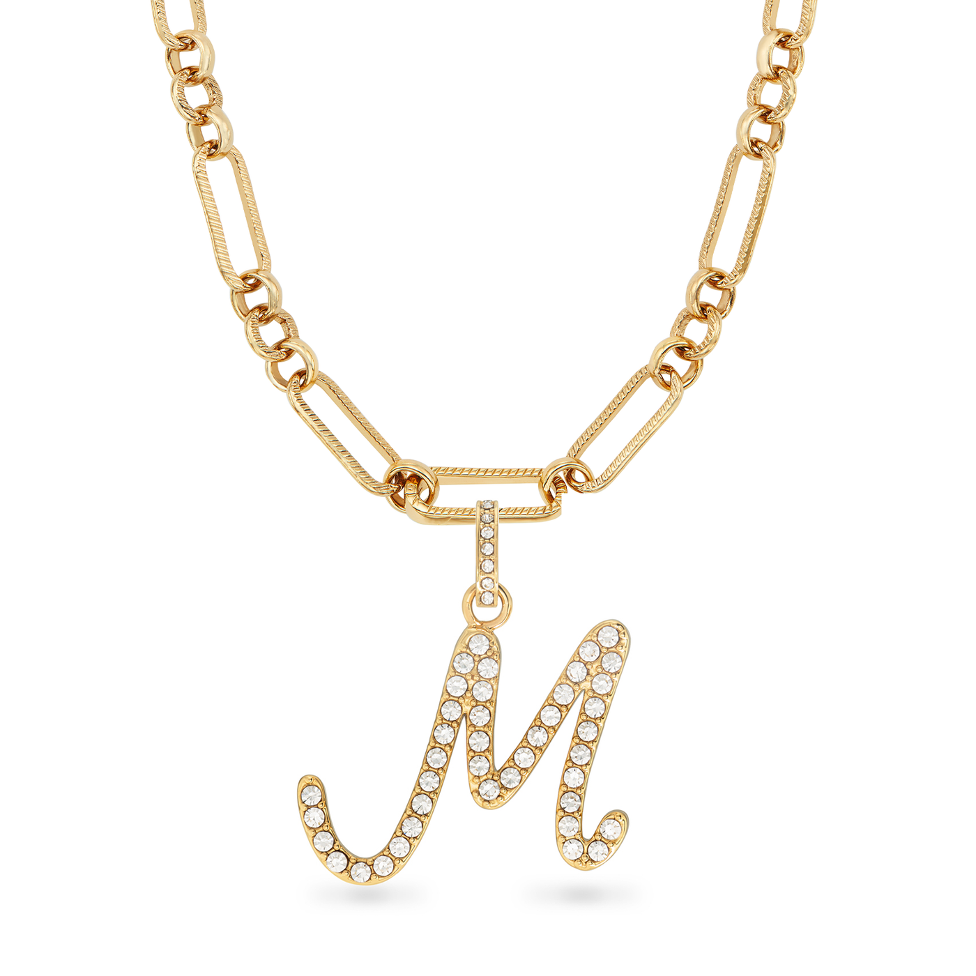 Pavé Initial Necklace (Gold)