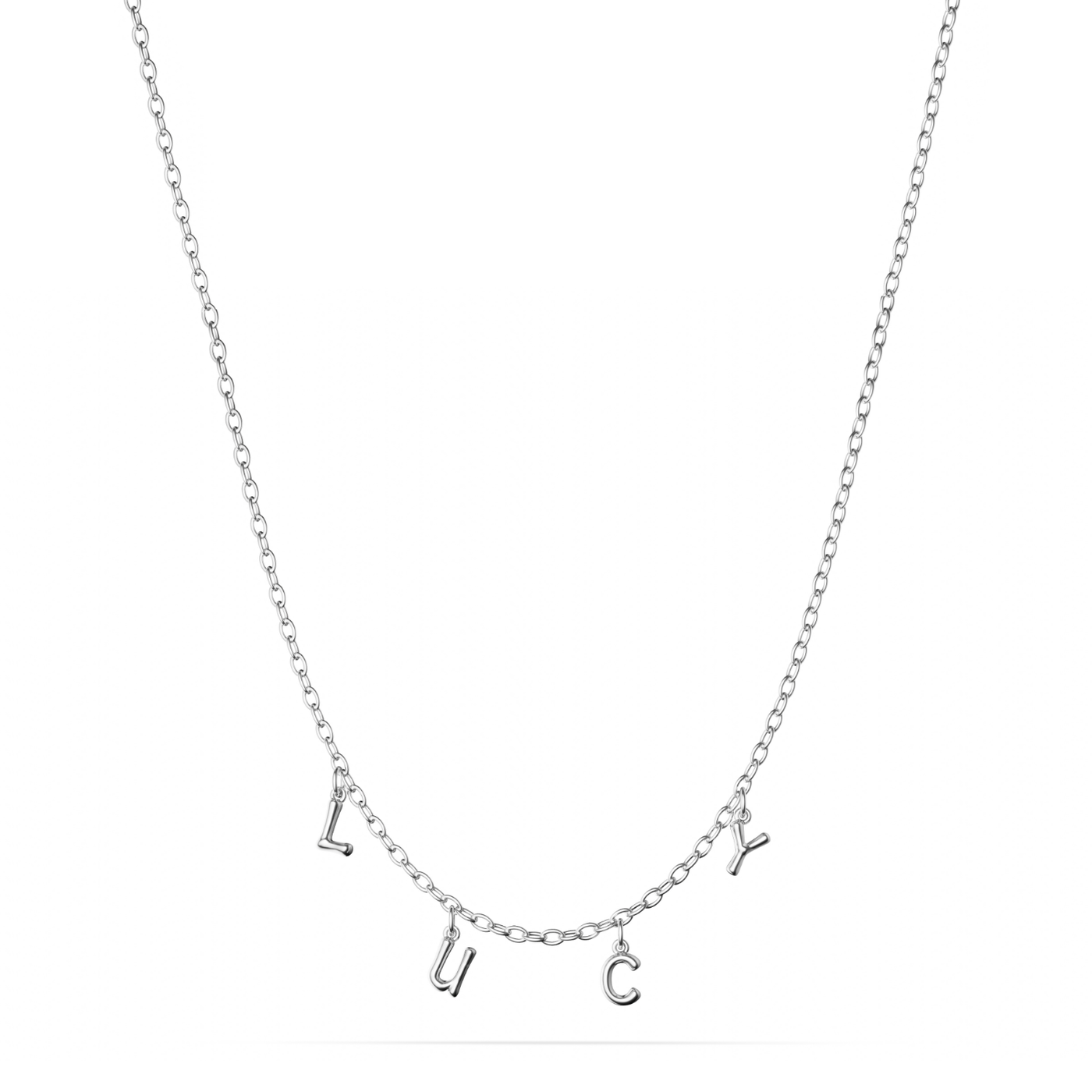 Made Mine Fine Name Necklace (Silver)