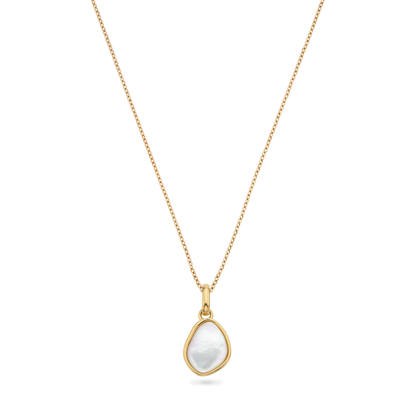 Organic Moonstone Necklace (Gold)
