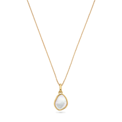 Organic Moonstone Necklace (Gold)