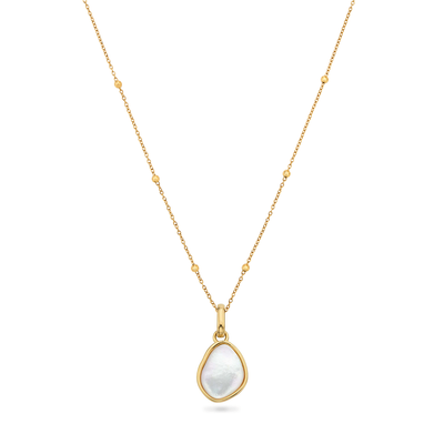 Organic Moonstone Necklace (Gold)