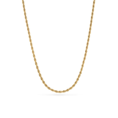 Small Rope Chain Necklace (Gold)