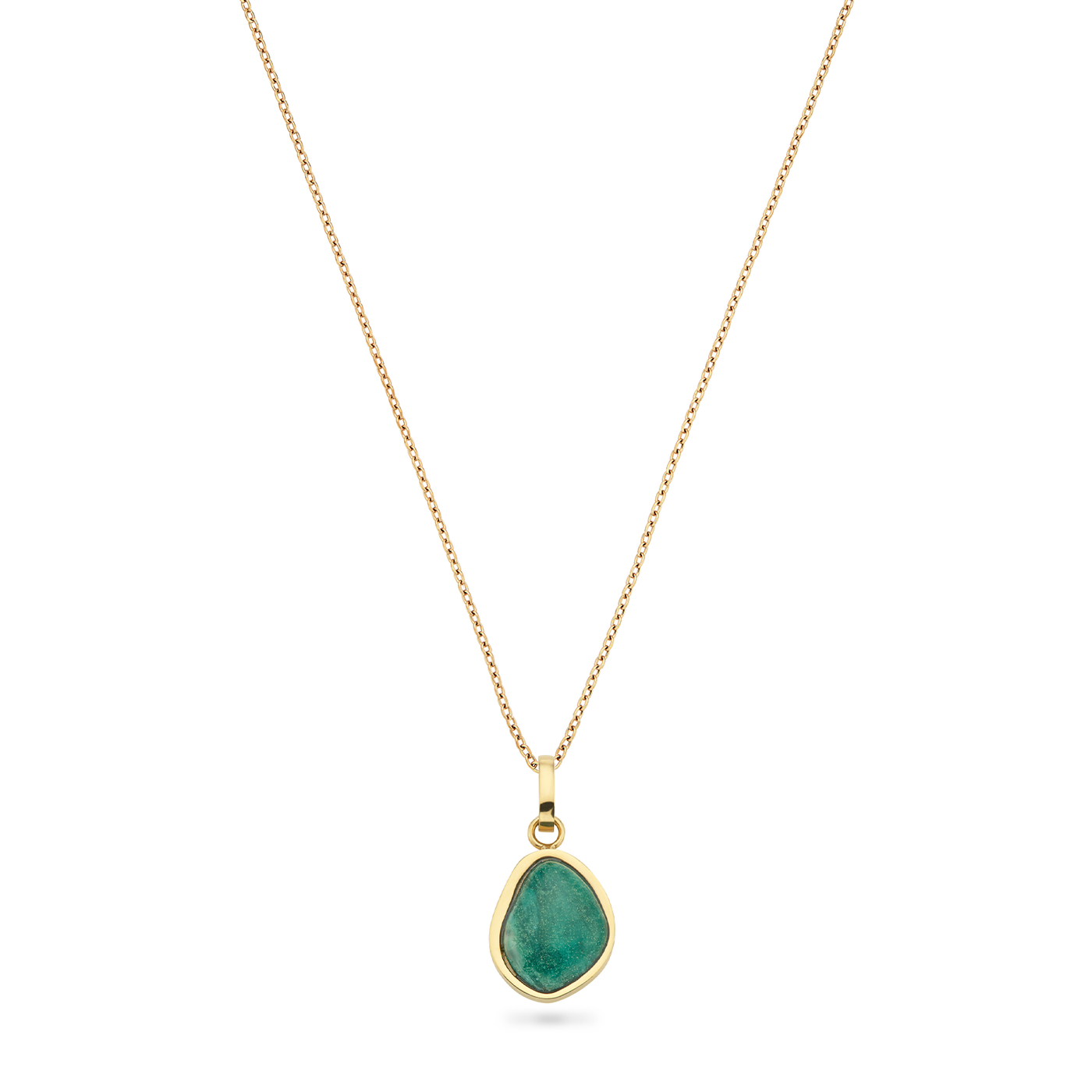 Jade Stone Necklace (Gold)