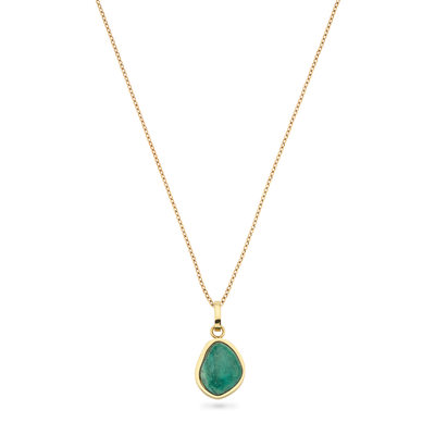 Jade Stone Necklace (Gold)