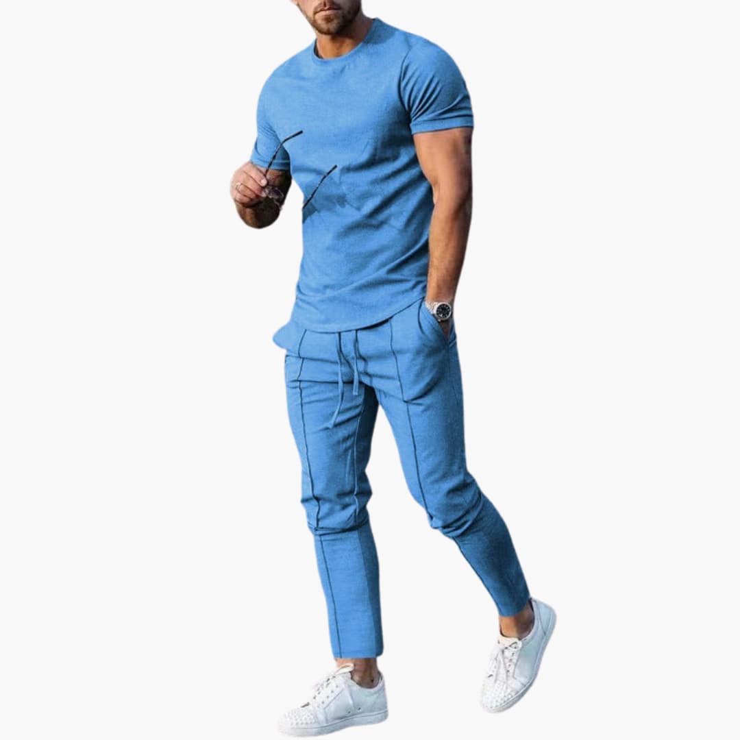 2-teiliges Set mit langer Hose und Hemd