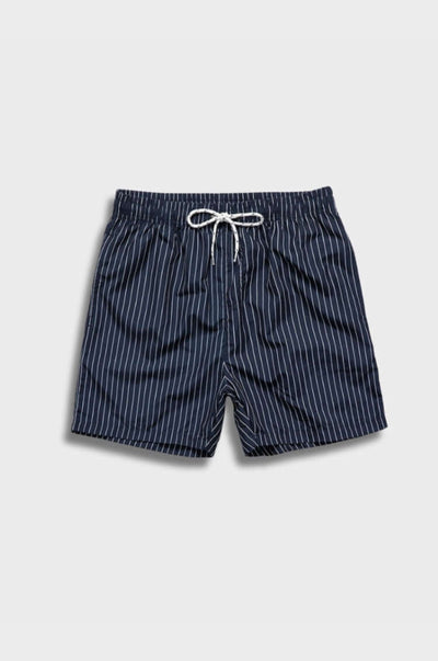 Blau-weiß gestreifte Badehose
