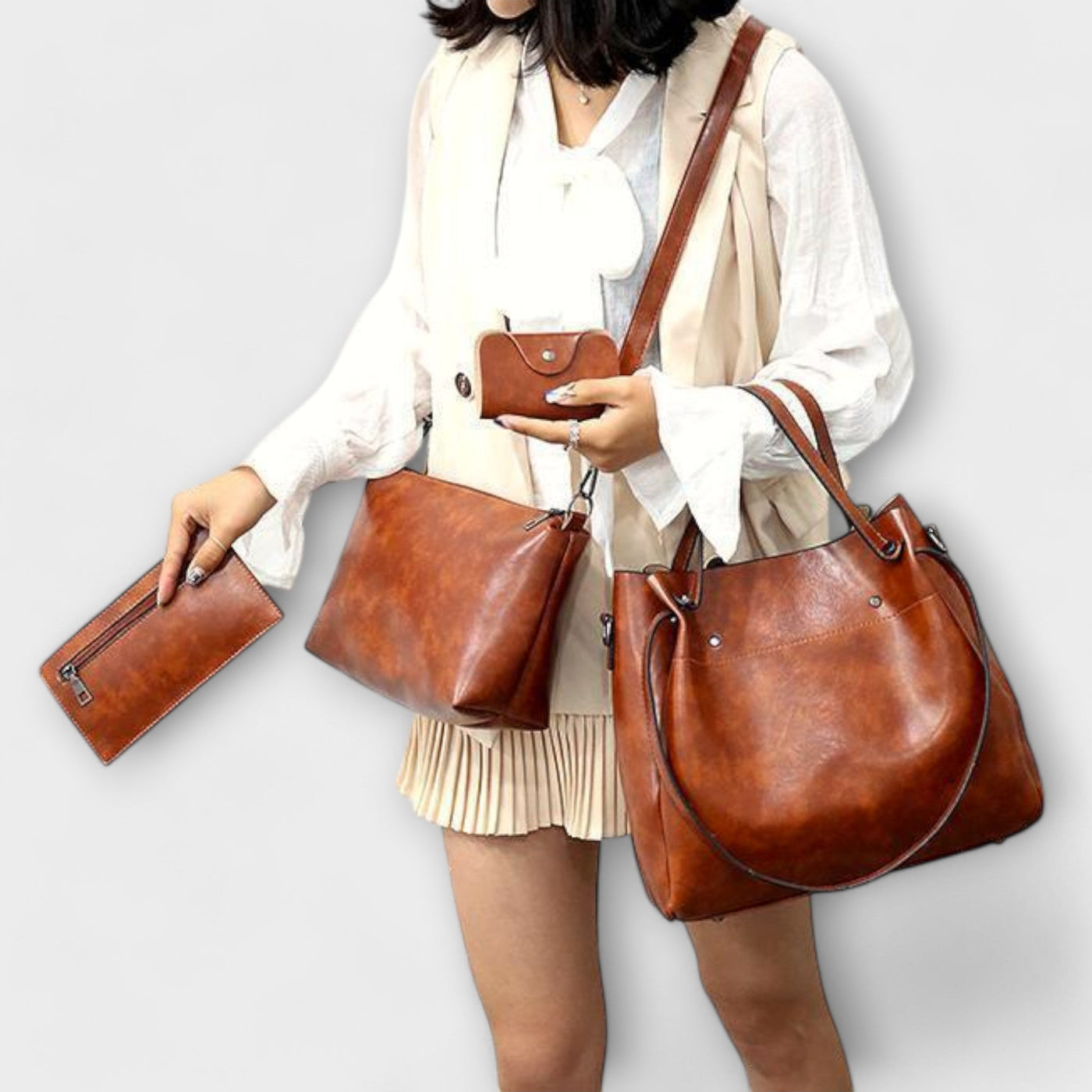 Gina - 4-teiliges Vintage-Taschen-Set