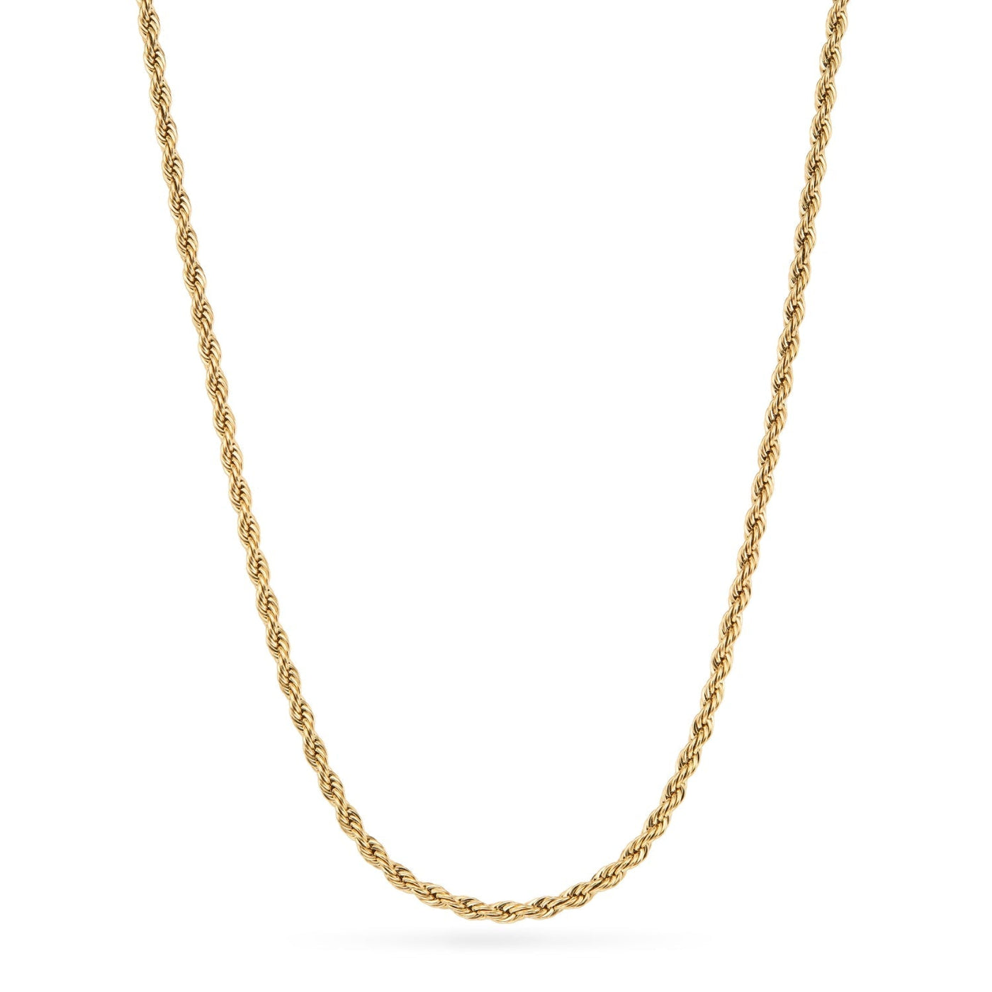 Small Rope Chain Necklace (Gold)