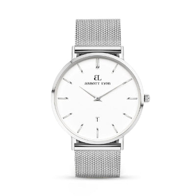 Silver Chain White Kensington 40 Watch
