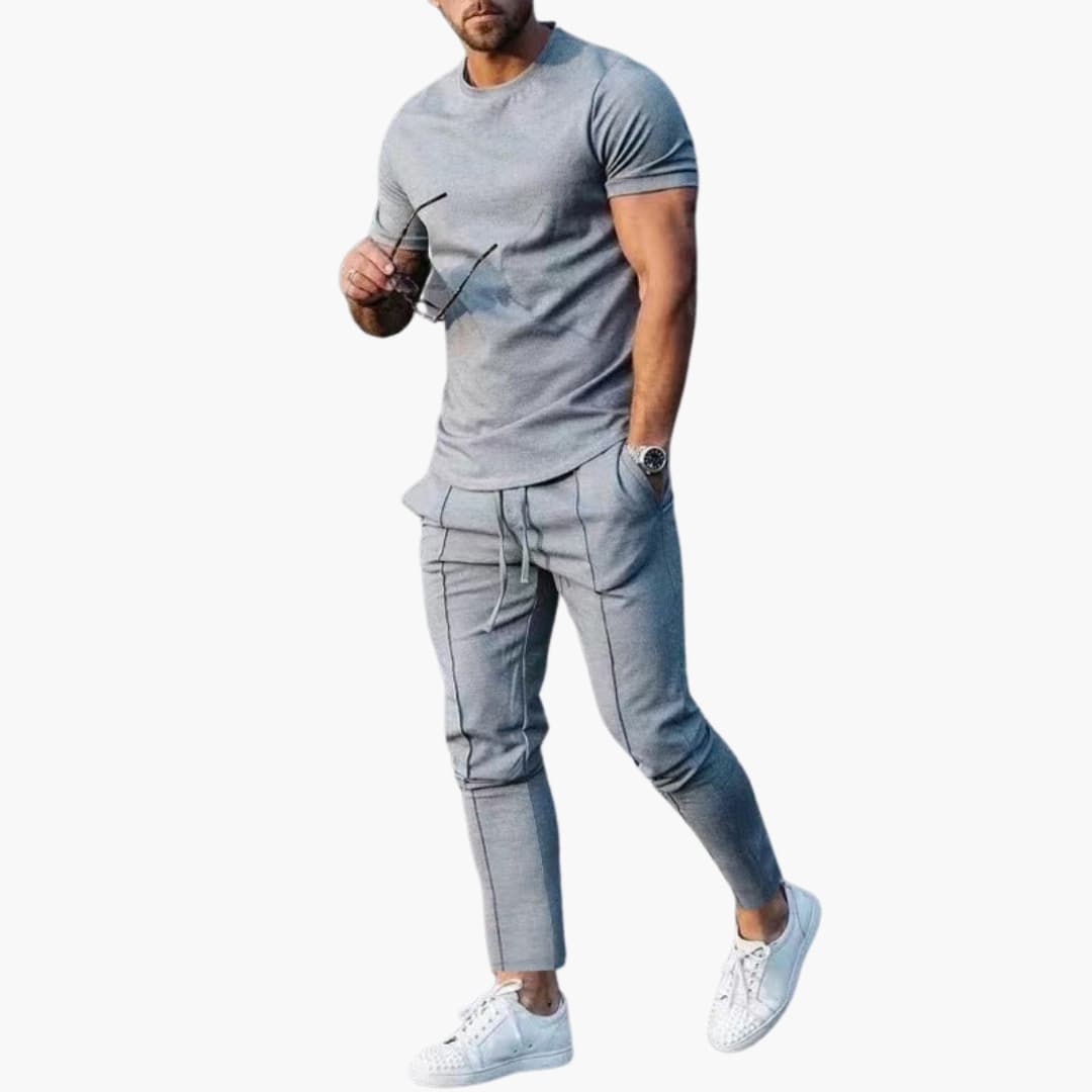 2-teiliges Set mit langer Hose und Hemd