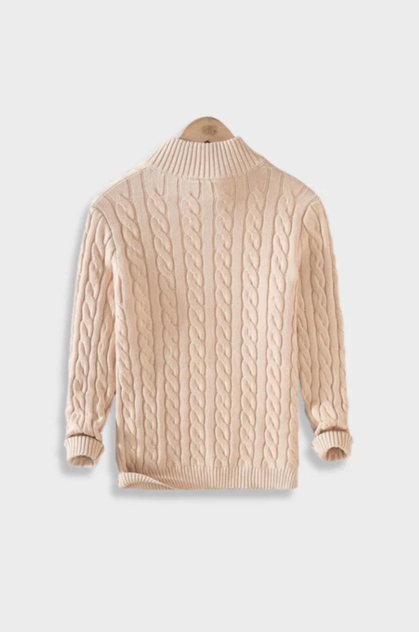 Gestepptes Reißverschluss-Strickpullover