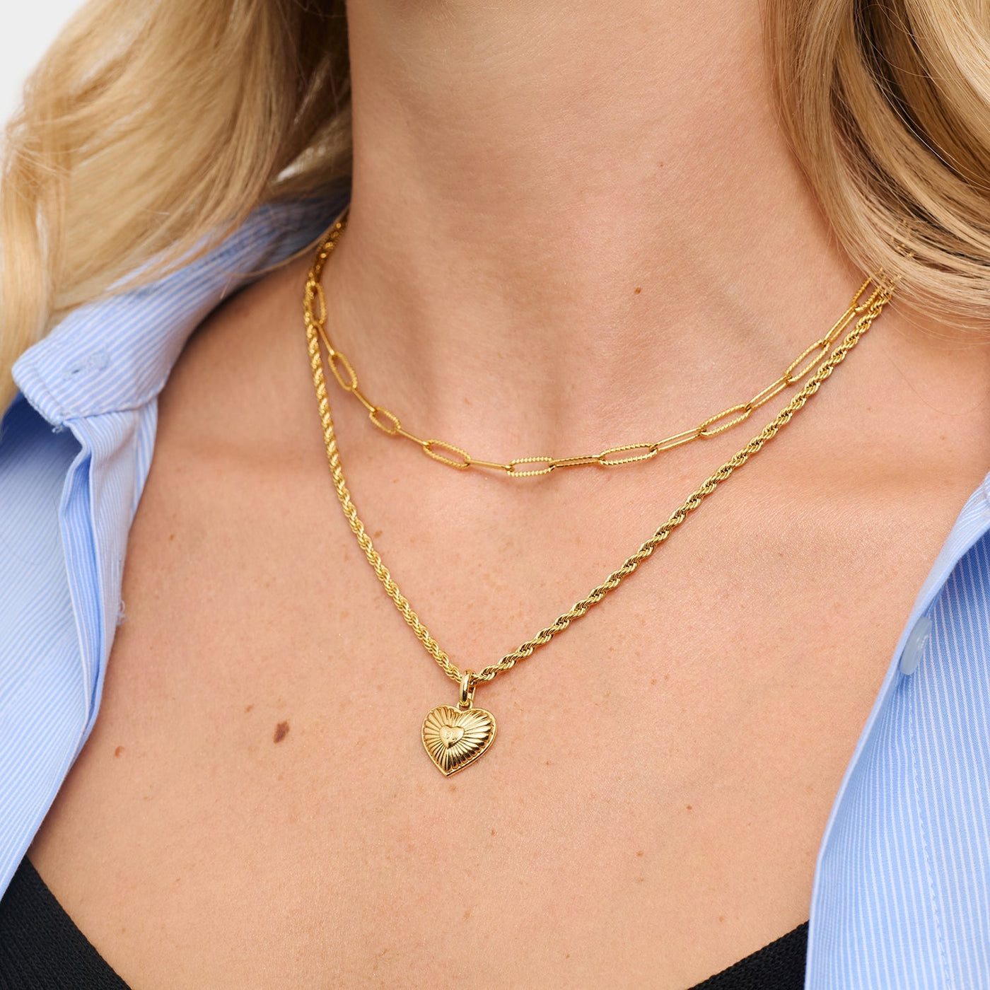 Entwine Custom Heart Necklace (Gold)