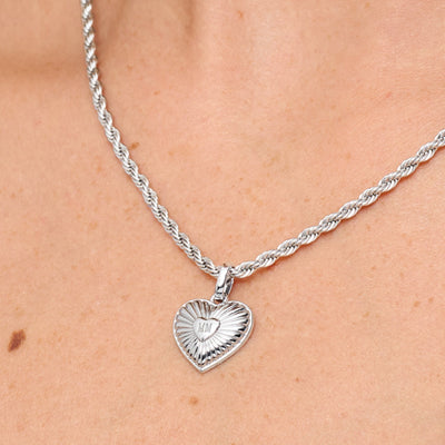 Entwine Heart Necklace (Silver)