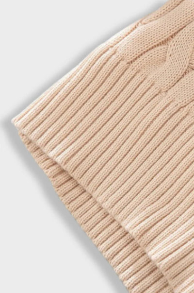 Gestepptes Reißverschluss-Strickpullover