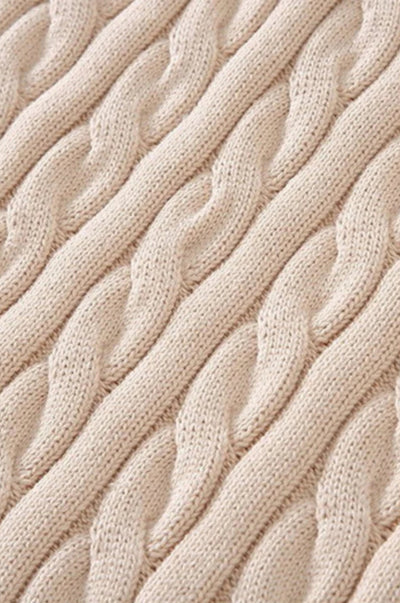 Gestepptes Reißverschluss-Strickpullover