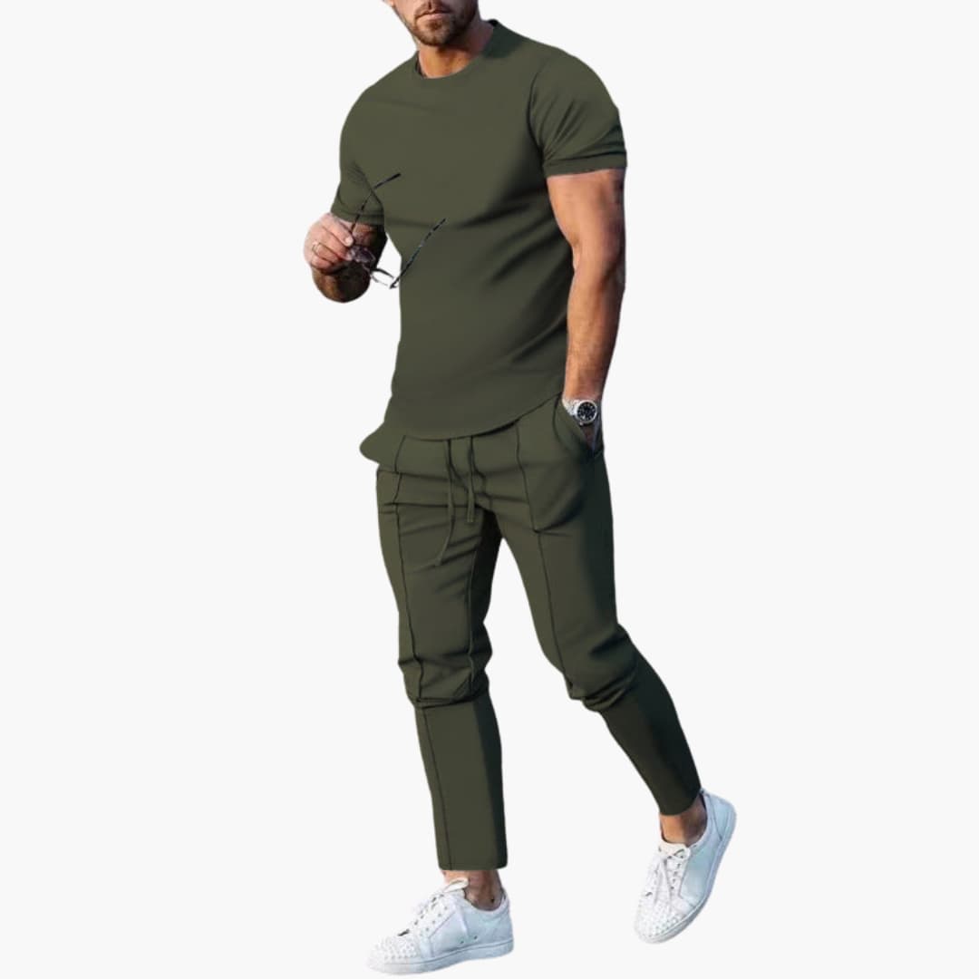 2-teiliges Set mit langer Hose und Hemd