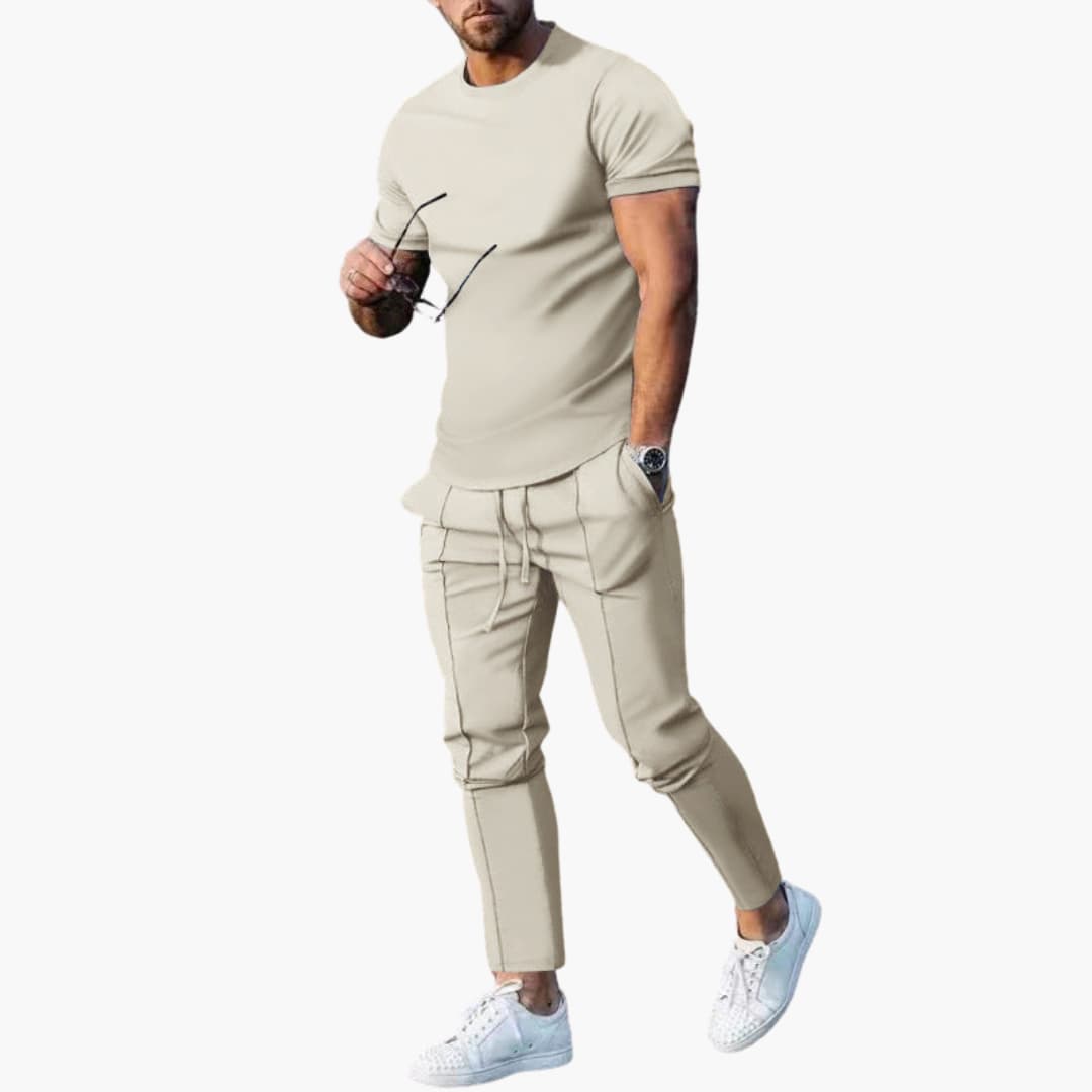 2-teiliges Set mit langer Hose und Hemd