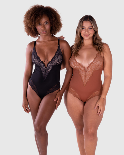 Body mit tiefem V-Ausschnitt