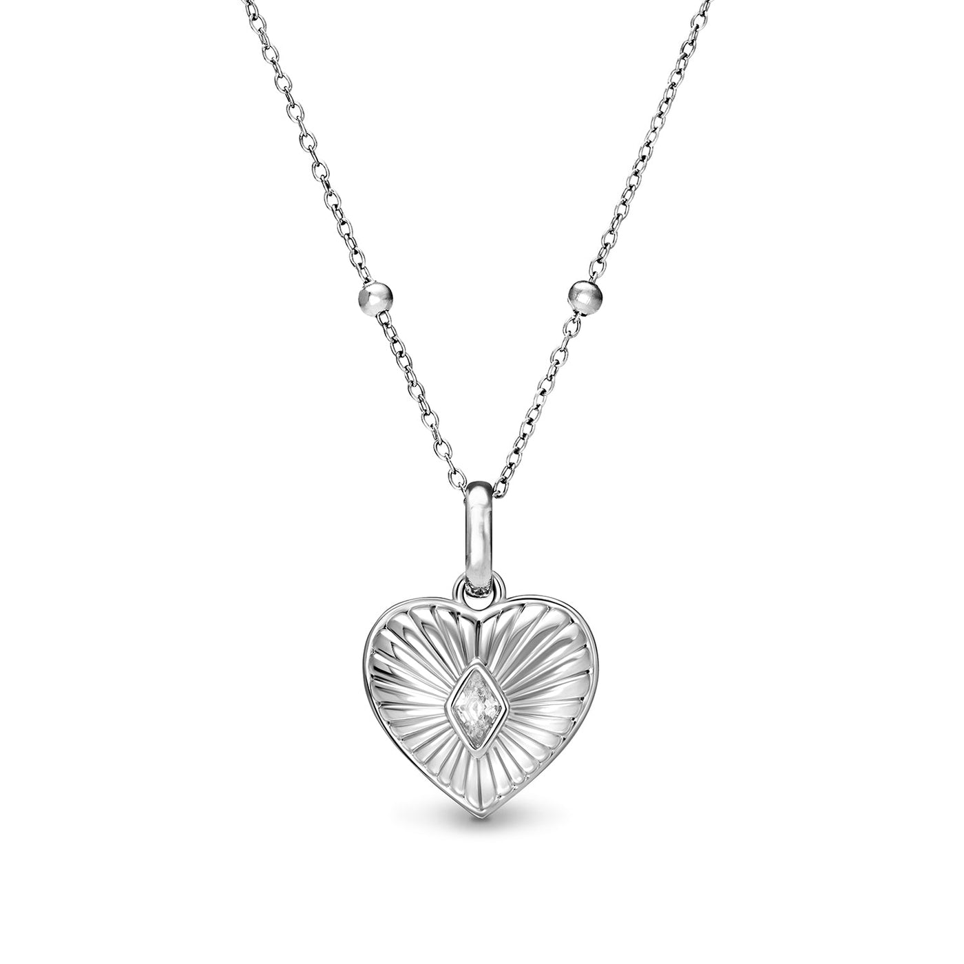 Entwine Heart Necklace (Silver)
