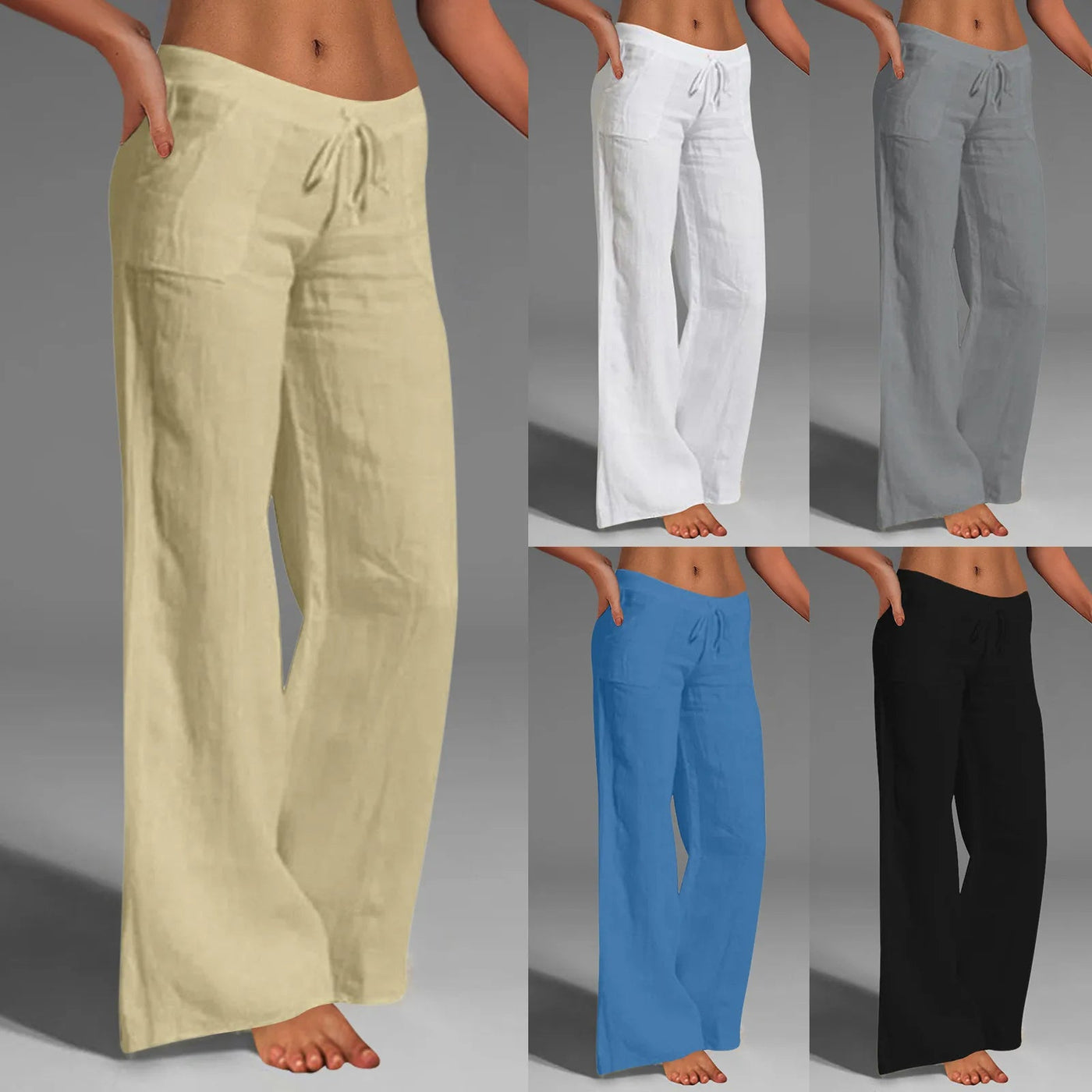 Emma | Hose mit Gummizug aus Baumwolle und Leinen