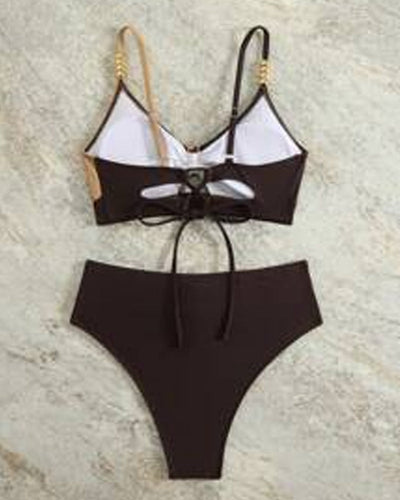 Badeanzug Hohe Taille Sexy BH Dreieck