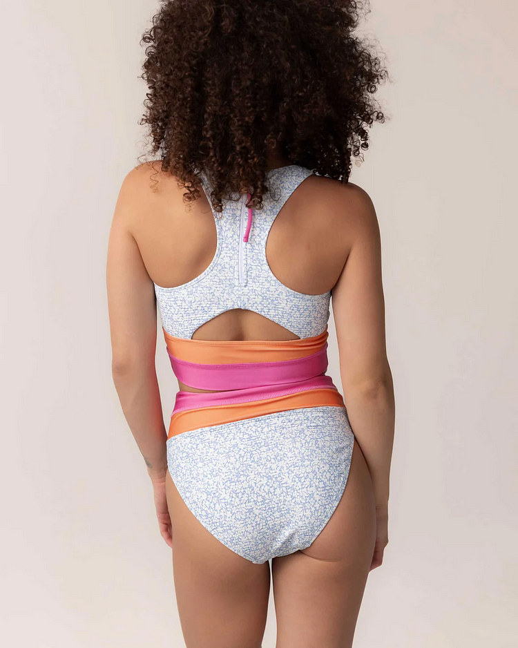 Ostler Cut Back Crop Bikini Set