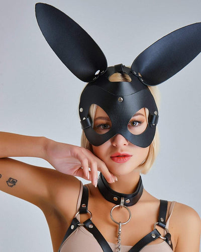 Leder Bunny Maske