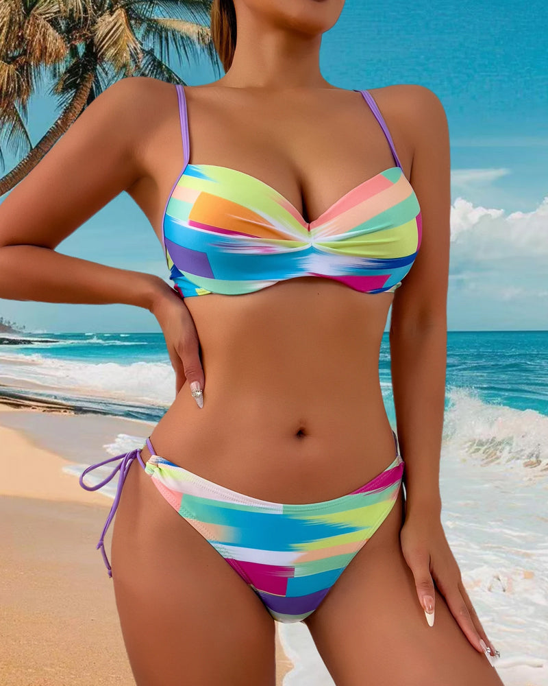 Bikini Zweiteilig Bedruckt Seil