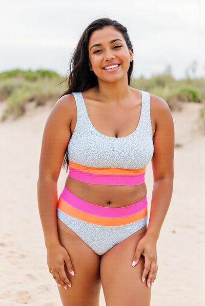 Ostler Cut Back Crop Bikini Set