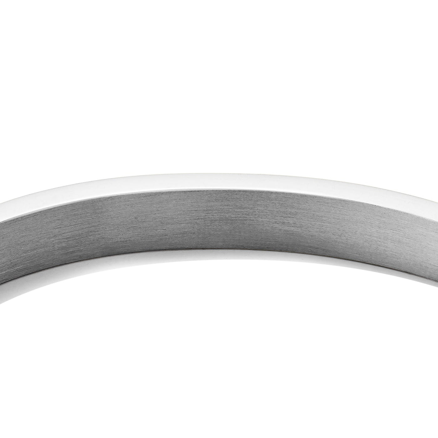 Statement Crystal Heart Bangle (Silver)