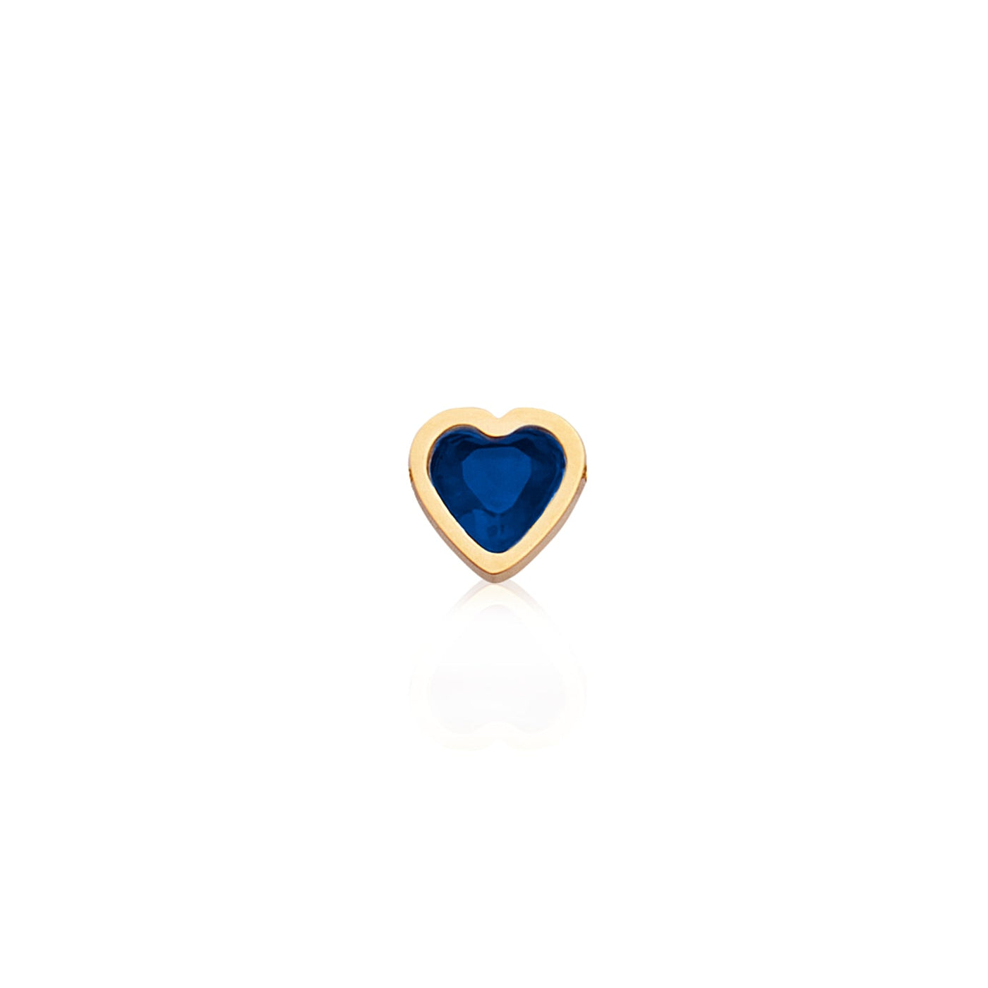 Mini Heart Birthstone Bracelet (Gold)