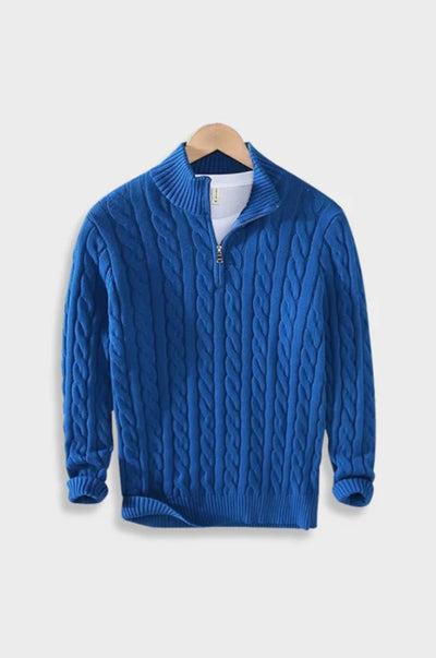Gestepptes Reißverschluss-Strickpullover