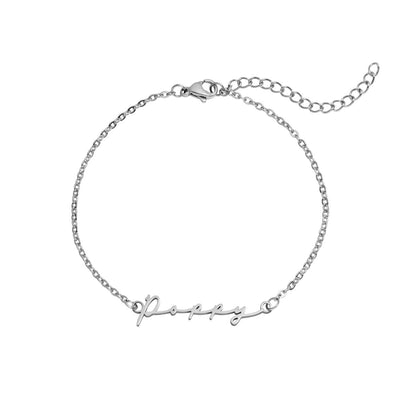 Mini Signature Name Bracelet (Silver)
