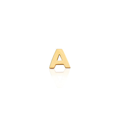 Mini Letter Sphere Chain Necklace (Gold)