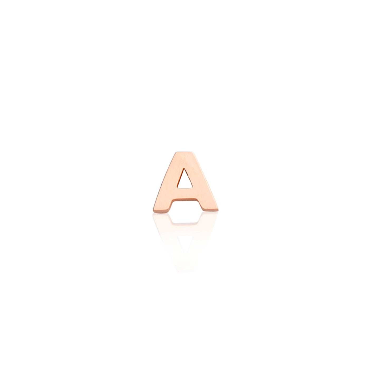 Mini Letter Sphere Chain Necklace (Rose Gold)