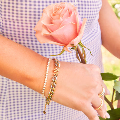 Initial Curb Bracelet (Gold/Silver)