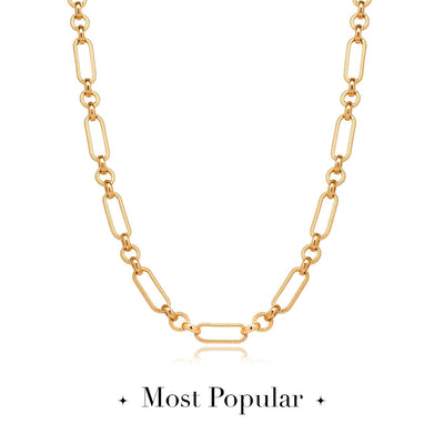 Figaro Chain Necklace (Gold)