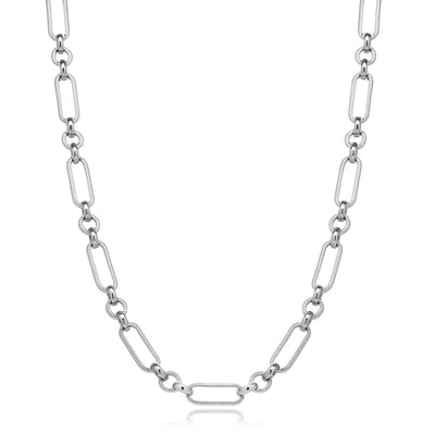 Figaro Chain Necklace (Silver)