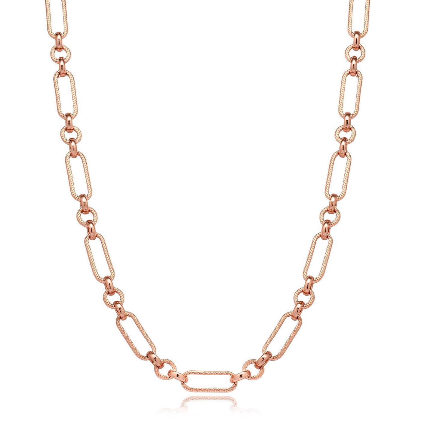 Figaro Chain Necklace (Rose Gold)