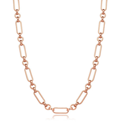 Figaro Chain Necklace (Rose Gold)