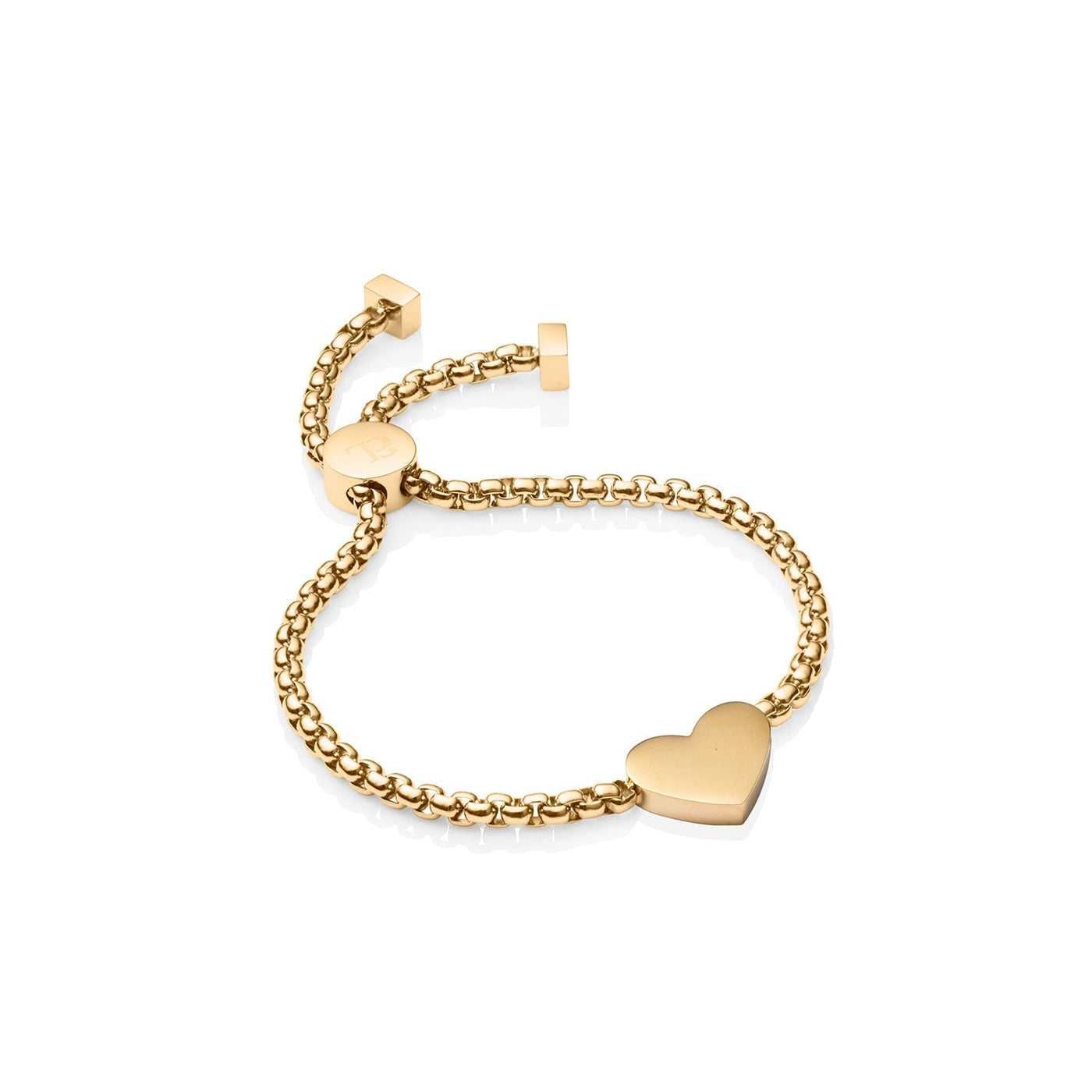 Personalise Heart Bracelet (Gold)