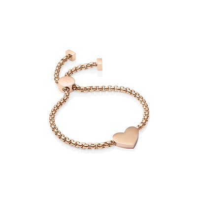 Personalise Heart Bracelet (Rose Gold)