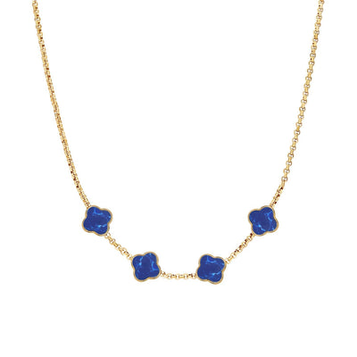 Clover Custom Name Necklace (Gold)
