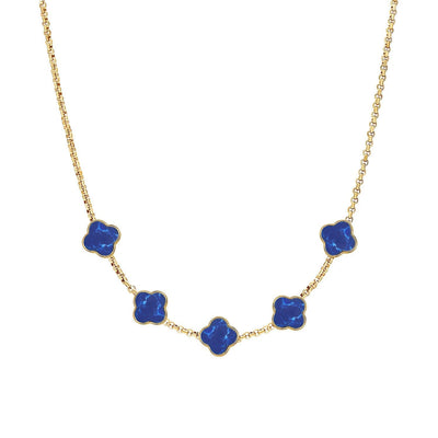 Clover Custom Name Necklace (Gold)
