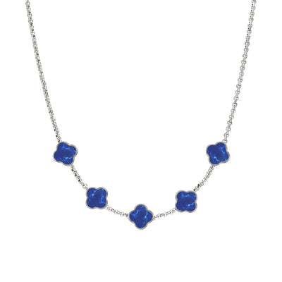 Clover Custom Name Necklace (Silver)